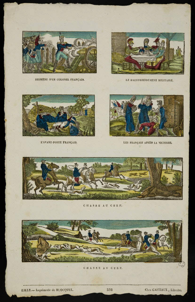 Henri Désiré Porret ; Jean-Baptiste Castiaux ; Simon-François Blocquel imagerie ancienne Scènes diverses Lille 1819-1837 1965.75.558 Photo