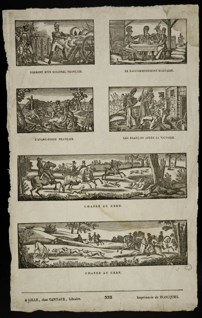 Henri Josué Porret ; Jean-Baptiste Castiaux ; Simon-François Blocquel imagerie ancienne Scènes diverses Lille 1819-1837 1965.75.559 Photo