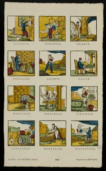 imagerie ancienne Planche de petits métiers 1965.75.563 Photo