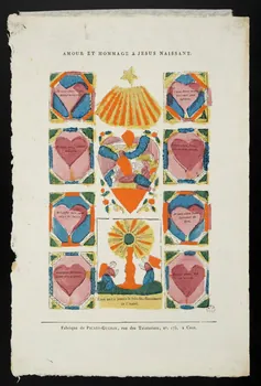 Alphonse Picard ; Guérin Jean François imagerie ancienne AMOUR ET HOMMAGE A JESUS NAISSANT. Caen 1809-1831 1965.75.58 Photo