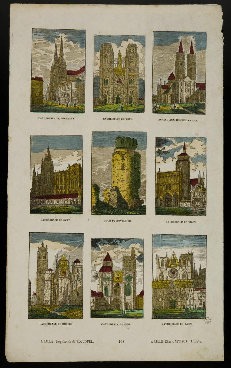 suite de scènes (3x3) Vues d'architectures civile et religieuse 1965.75.593 Photo