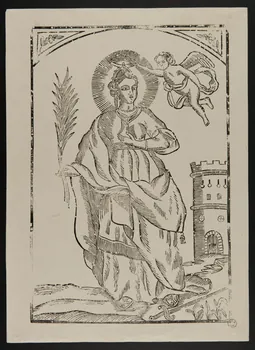 estampe Sainte Barbe 1965.75.6.2  Photo