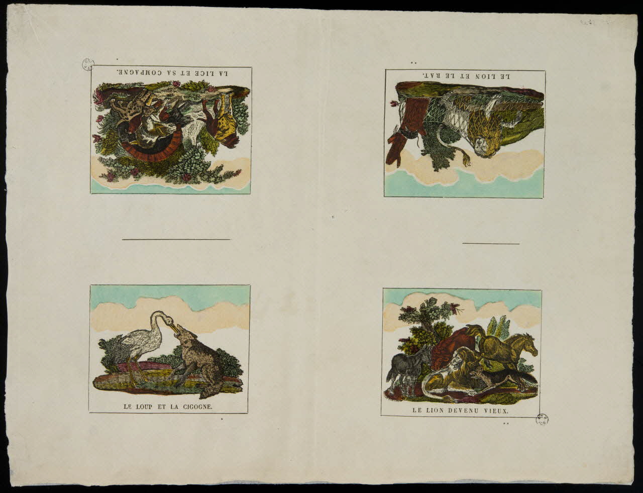 suite de scènes (2x2) Planche de contes Lille 1837 1965.75.647 Photo