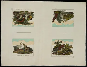 suite de scènes (2x2) Planche de contes Lille 1837 1965.75.647 Photo