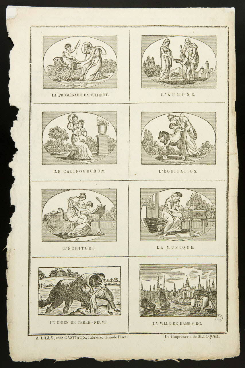 Henri Désiré Porret ; Jean-Baptiste Castiaux ; Simon-François Blocquel imagerie ancienne Suite de scènes Lille 1820-1837 1965.75.648 Photo