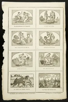 Henri Désiré Porret ; Jean-Baptiste Castiaux ; Simon-François Blocquel imagerie ancienne Suite de scènes Lille 1820-1837 1965.75.648 Photo