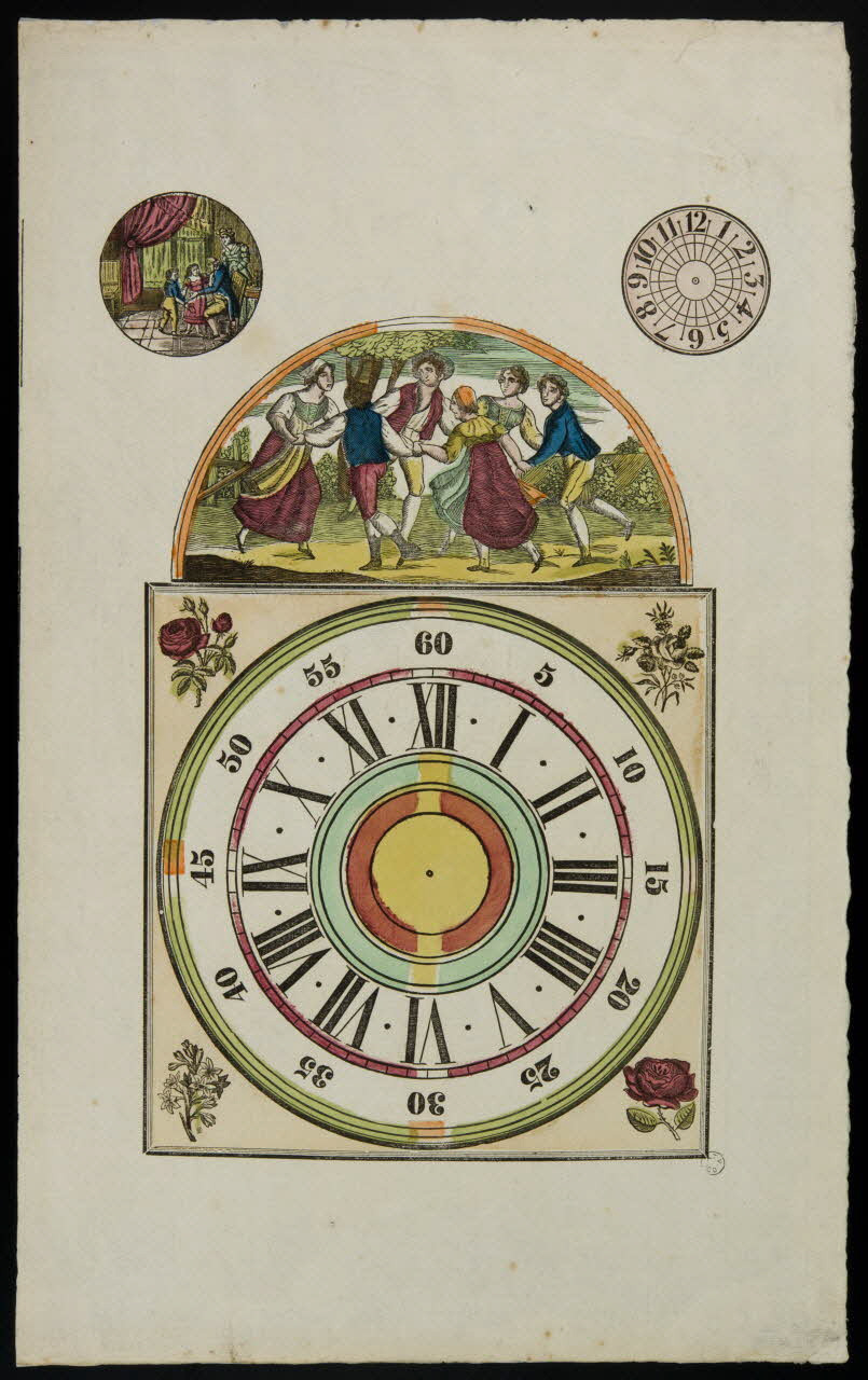 Durouchail Pierre imagerie ancienne Cadran d'horloge Lille 1809-1837 1965.75.652 Photo