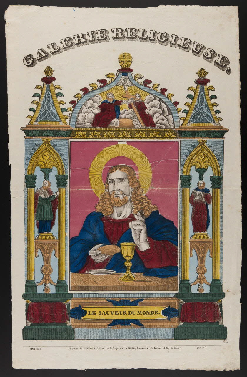 Wendling Jean ; Adrien N. Dembour imagerie ancienne GALERIE RELIGIEUSE.  LE SAUVEUR DU MONDE. Metz 1835-1840 1965.75.654 Photo