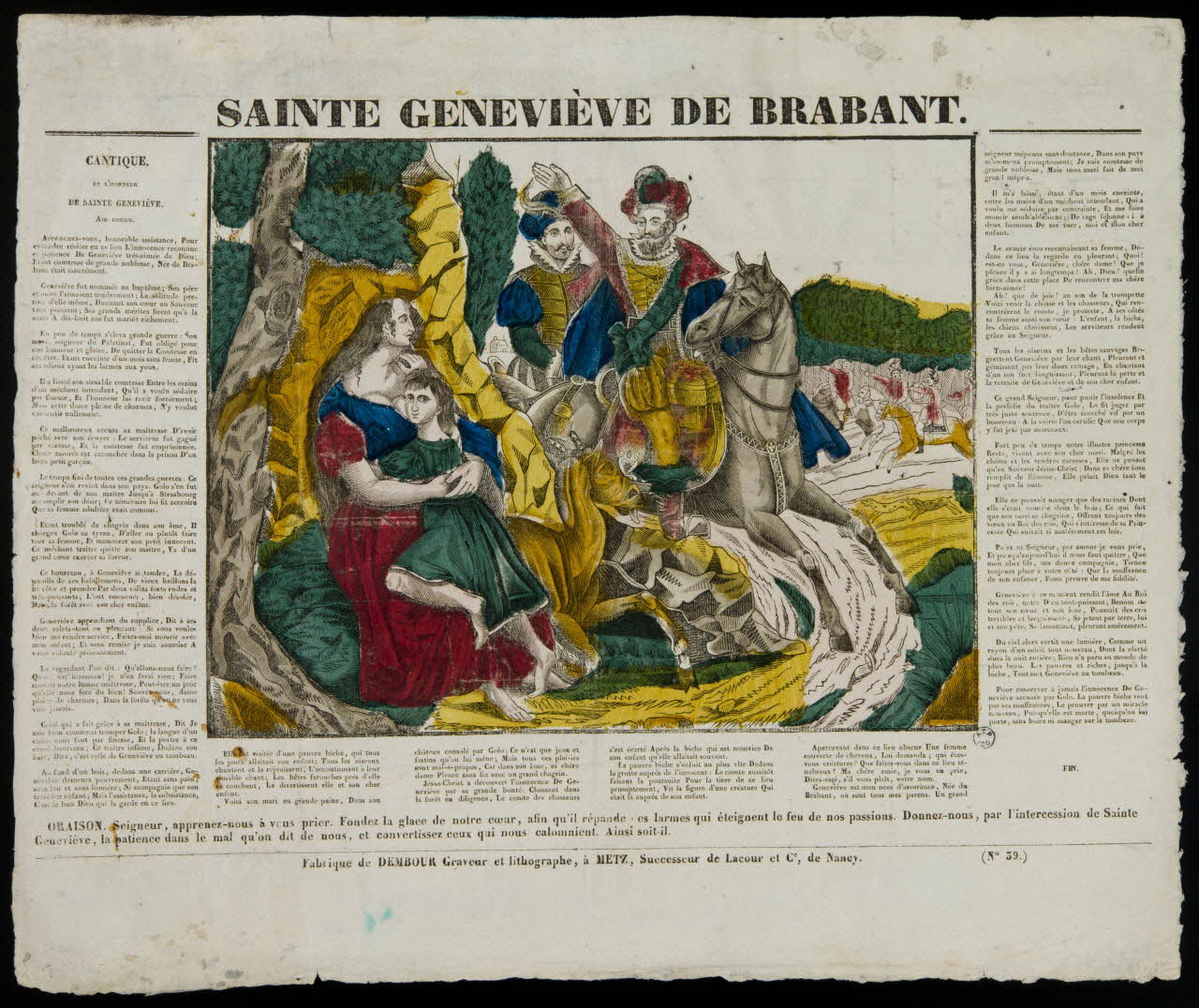 Adrien N. Dembour imagerie ancienne SAINTE GENEVIEVE DE BRABANT. Lorraine, France 1835-1840 1965.75.658 Photo