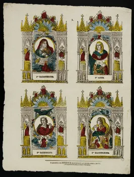 Adrien N. Dembour imagerie ancienne Planche de saints Metz 1835-1840 1965.75.661 Photo