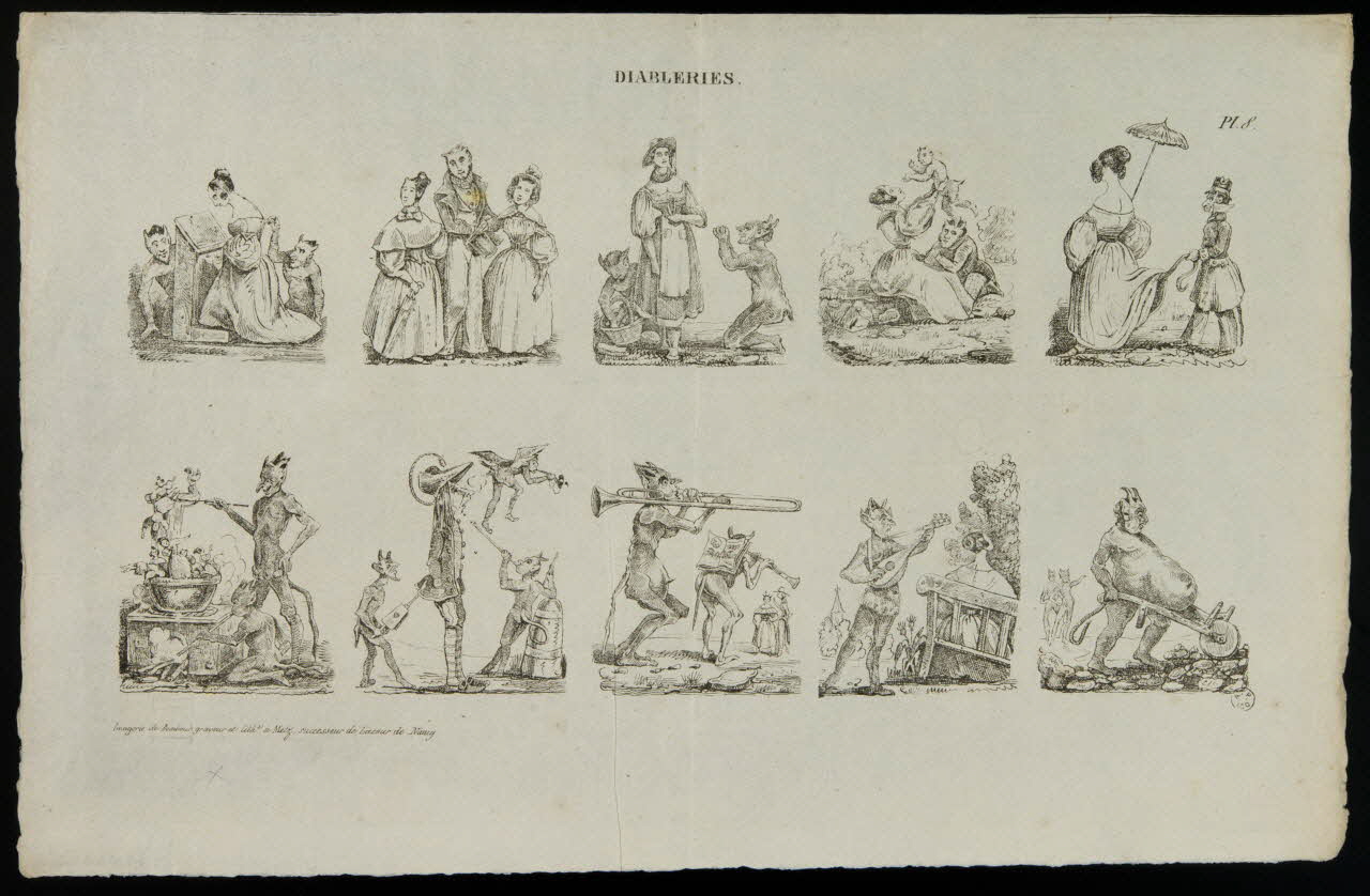 Adrien N. Dembour imagerie ancienne DIABLERIES. Metz 1835-1840 1965.75.662 Photo