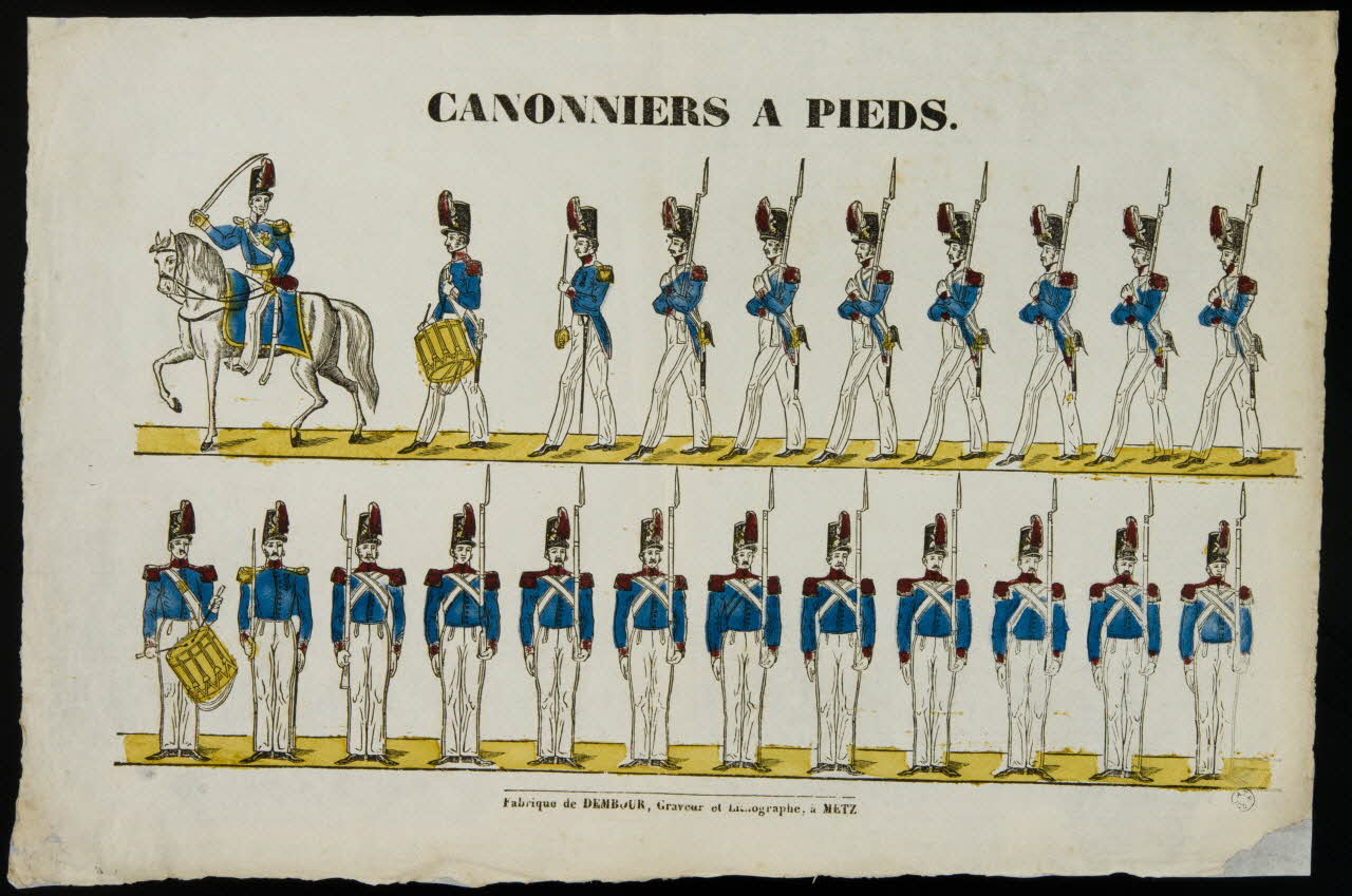 Adrien N. Dembour imagerie ancienne CANONNIERS A PIEDS. Metz 1835-1840 1965.75.667 Photo