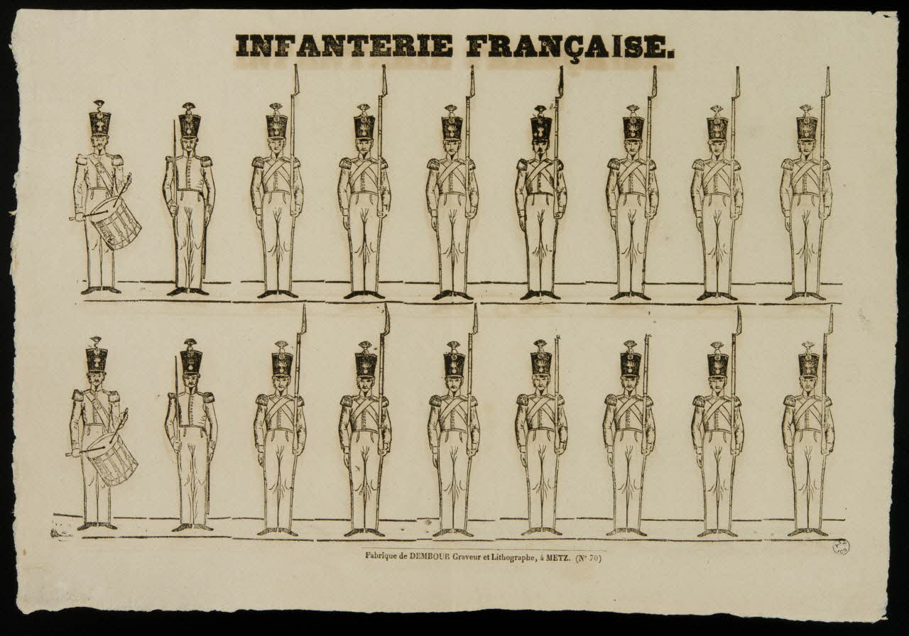 Adrien N. Dembour imagerie ancienne INFANTERIE FRANCAISE. Metz 1835-1840 1965.75.669 Photo