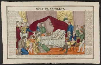 R. Sigrist ; Théophile- Frédéric Deckherr Imagerie ancienne MORT DE NAPOLEON.  Der Tod Napoleons. Montbéliard 1830-1837 1965.75.673  Photo