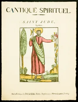 Deckherr Frères; imagerie ancienne SAINT JUDE,  Apôtre. Montbéliard 1814-1837 1965.75.702 Photo