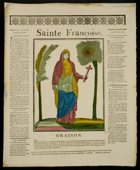François Desfeuilles imagerie ancienne Sainte Françoise. Nancy 1826-1828 1965.75.716 Photo