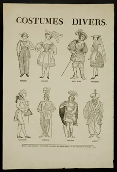 Hinzelin suite de figures (2x4) COSTUMES DIVERS. Nancy 1837-1840 1965.75.724 Photo