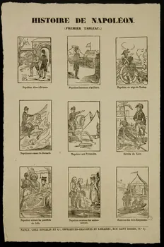 Hinzelin suite de scènes (3x3) HISTOIRE DE NAPOLEON.  (PREMIER TABLEAU.) Nancy 1837-1840 1965.75.725 Photo