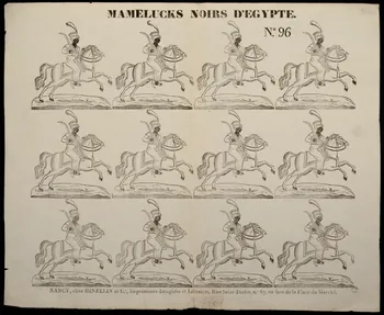 Hinzelin suite de figures (3x4) MAMELUCKS NOIRS D'EGYPTE. Nancy 1837-1840 1965.75.727 Photo