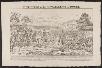 Nicolas Wendling ; Lacour Jacques Stanislas Prosper Hubert (imprimeur, libraire, imagerie ancienne NAPOLEON A LA BATAILLE DE LUTZEN. Nancy 1834-1836 1965.75.740 Photo