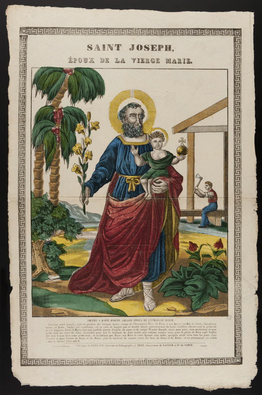 Adrien N. Dembour imagerie ancienne SAINT JOSEPH,  EPOUX DE LA VIERGE MARIE. Metz 1835-1840 1965.75.762 Photo
