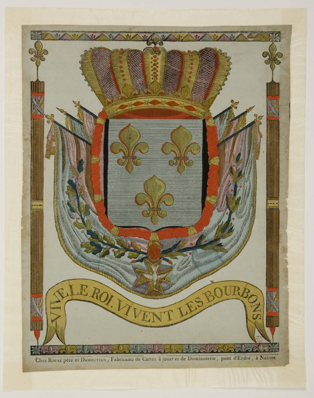 imagerie ancienne VIVE LE ROI. VIVENT LES BOURBONS 1965.75.780 Photo