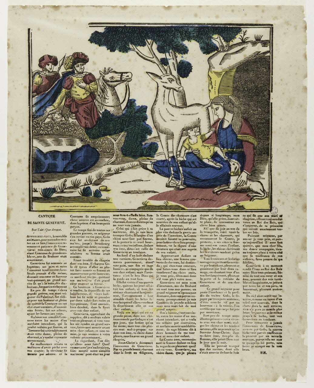 Gambin estampe CANTIQUE  DE SAINTE GENEVIEVE. Paris 1837-1840 1965.75.811 Photo