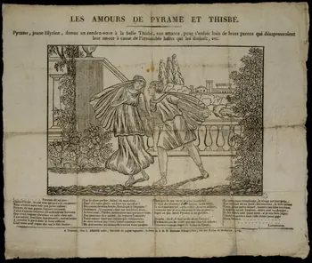 Louis Abadie imagerie ancienne LES AMOURS DE PYRAME ET THISBE. Toulouse 1815-1824 1965.75.832  Photo