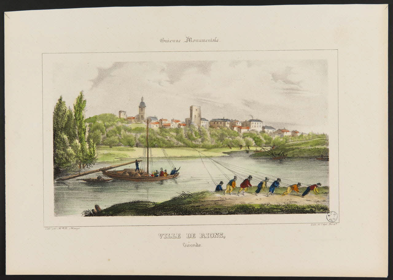 Légé ; Mauge R. estampe VILLE DE RIONS,  Gironde. Bordeaux 1837-1848 1965.80.10 Photo