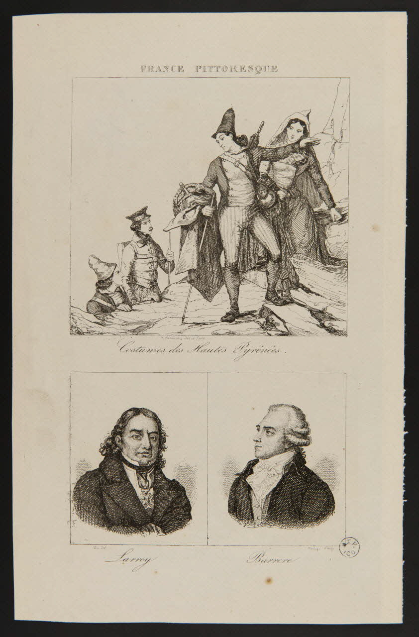 Lacauchie Alexandre ; Duc Oc. ; Mariage ; Rignoux et Cie ; Delloye ( suite de figures (2x1) FRANCE PITTORESQUE  Costumes des Hautes Pyrenées.  Larrey  Barrère Paris 1835 1965.80.3 Photo
