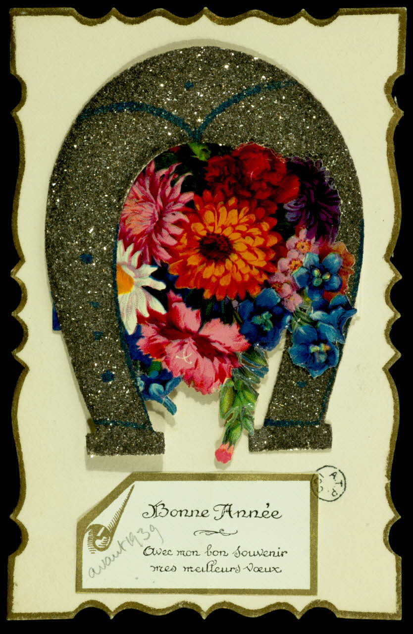 P. F. carte postale Bonne Année France 1939 1965.93.1 Photo