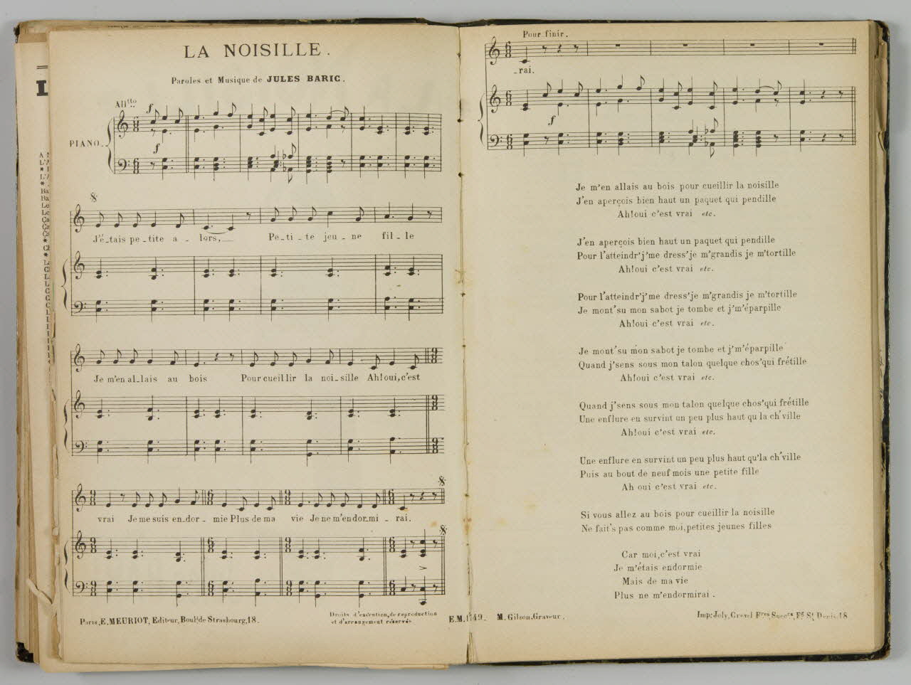album LA NOISILLE  Chanson 1965.99.1.41 Photo