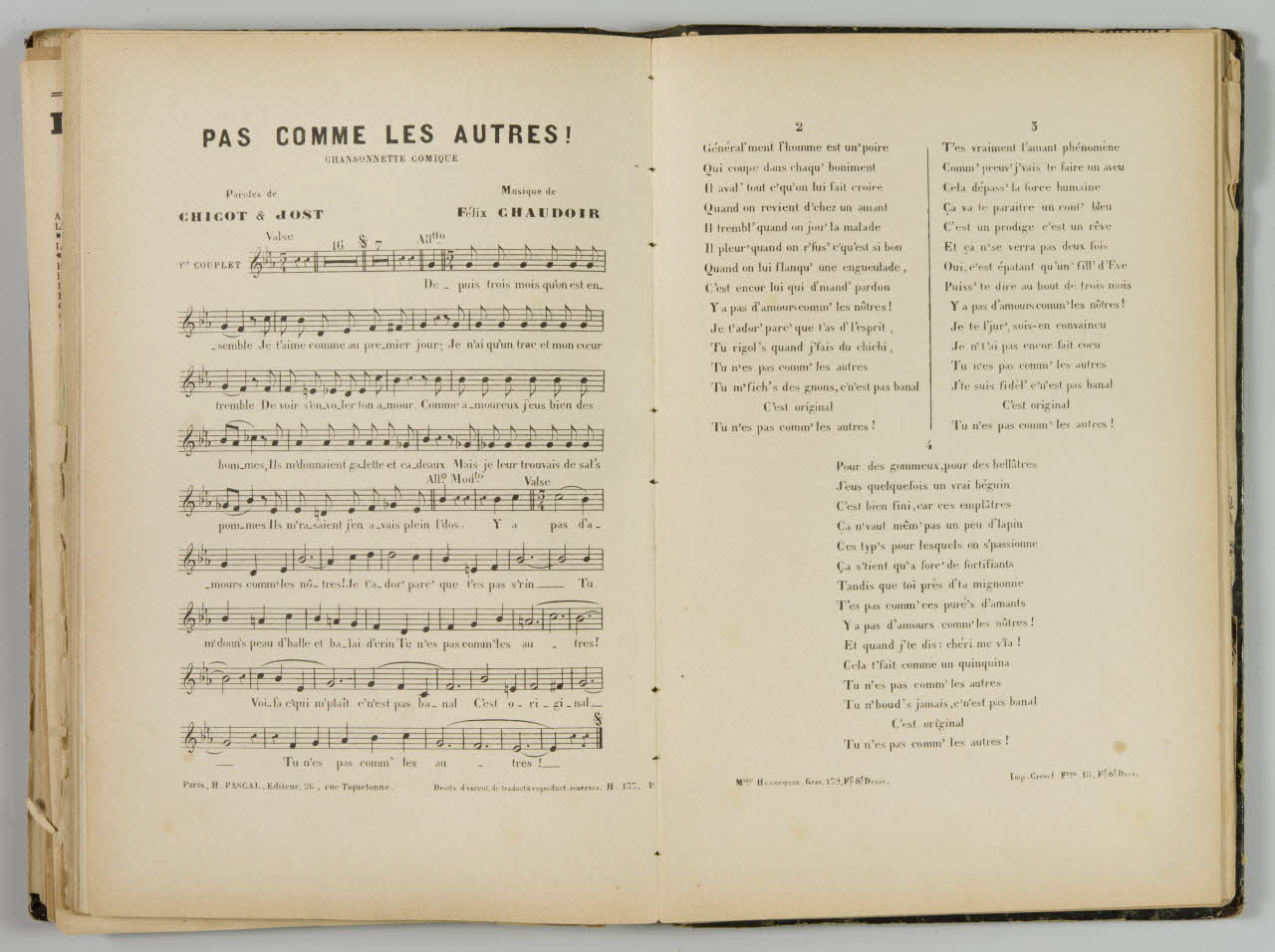 album Pas comme les autres  Romance Rosse 1965.99.1.55 Photo