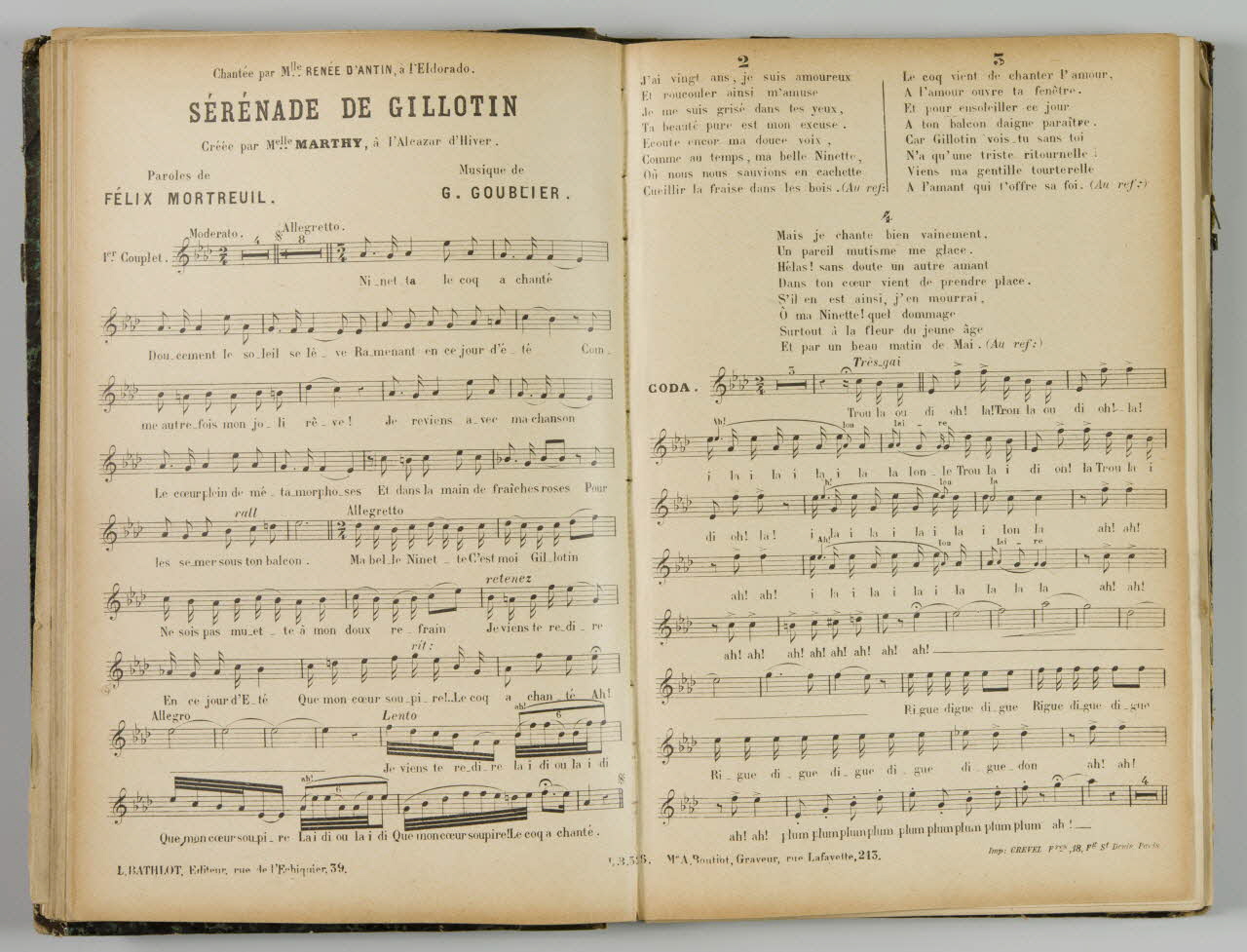 album SERENADE  DE  GILLOTIN 1965.99.2.10 Photo