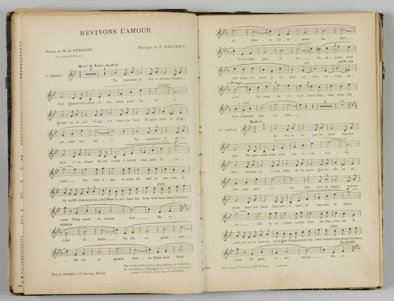 album REVIVONS L'AMOUR  VALSE 1965.99.2.14 Photo