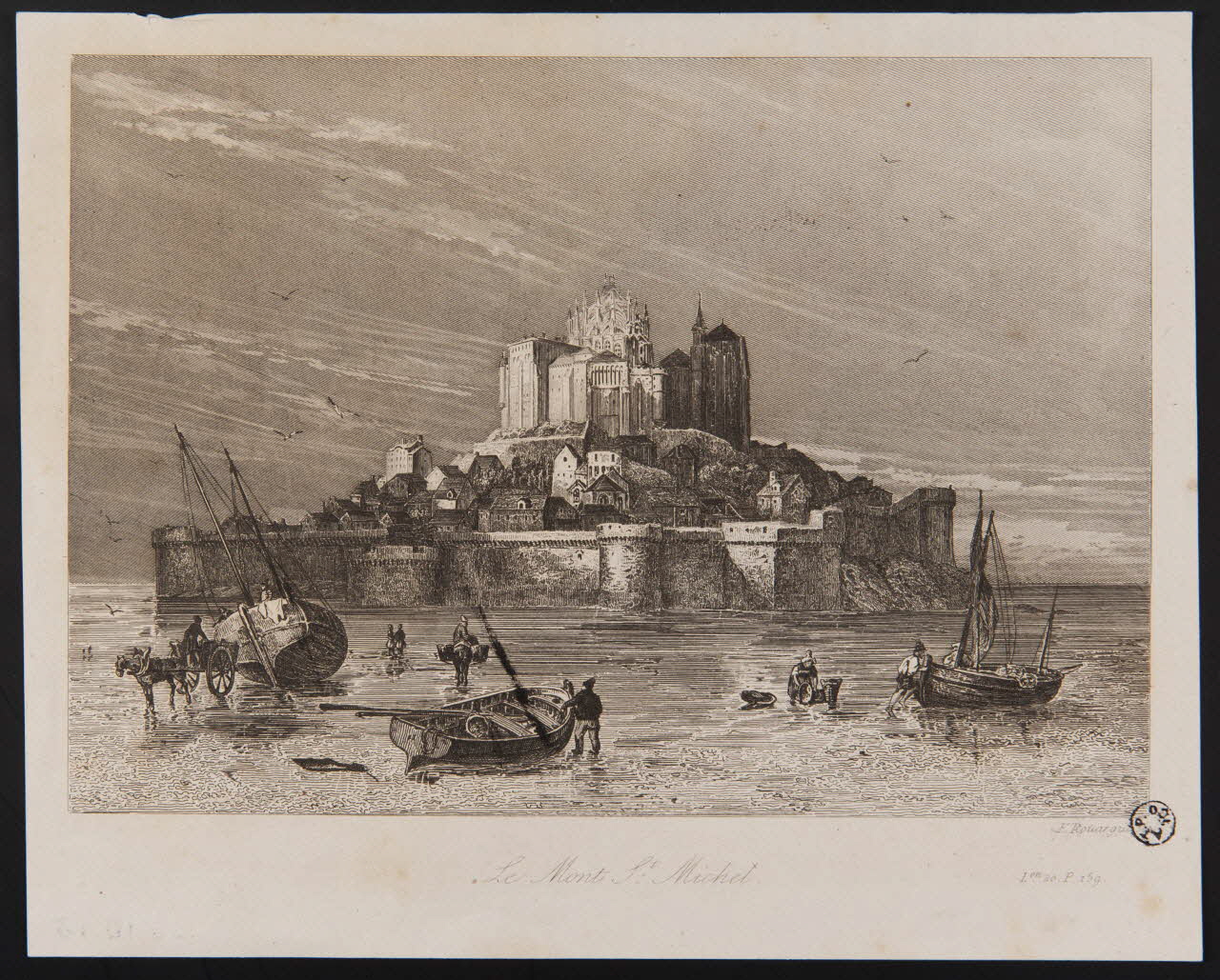estampe Le Mont St Michel. 1966.10.13 Photo
