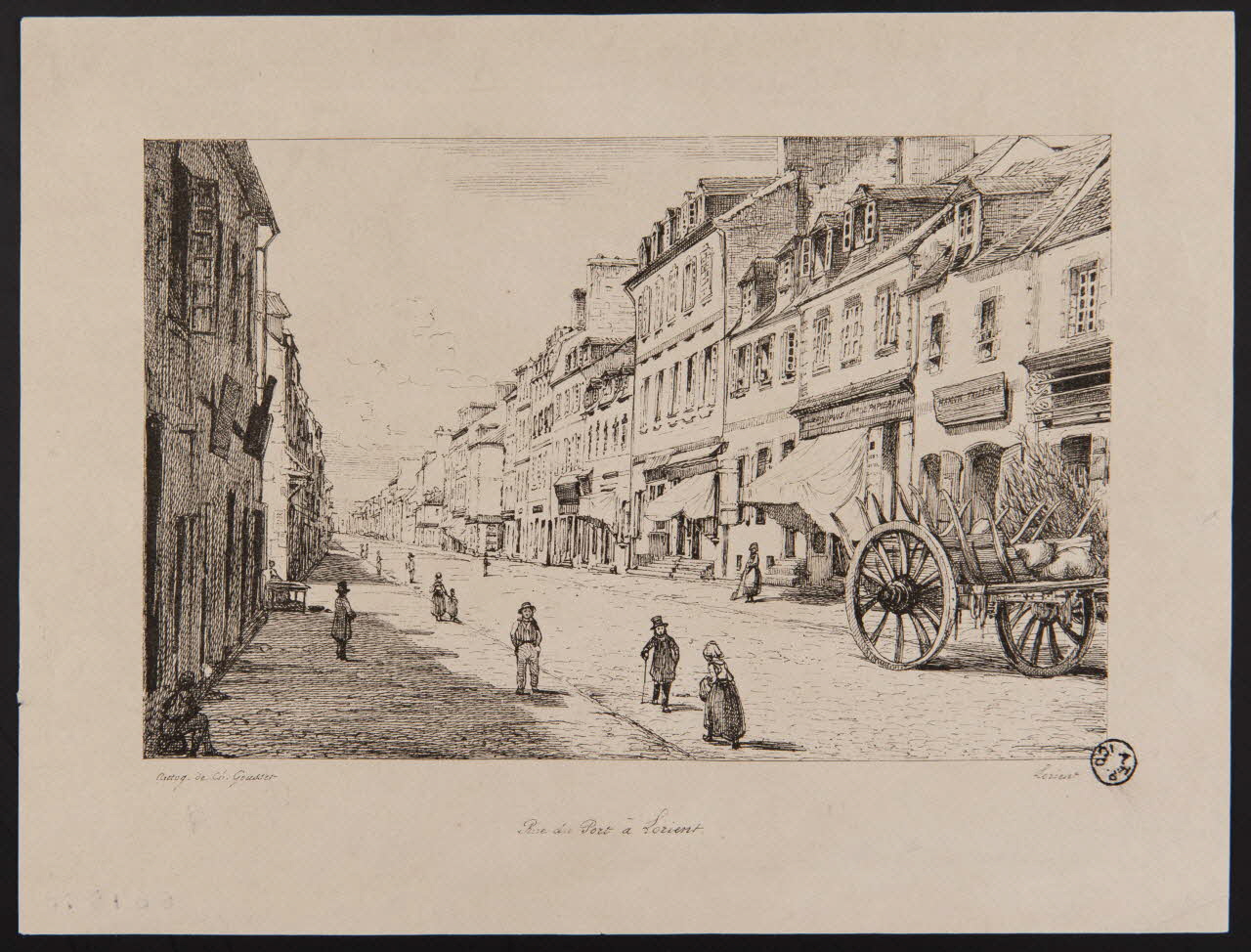 estampe Rue du Port à Lorient. 1966.10.16 Photo