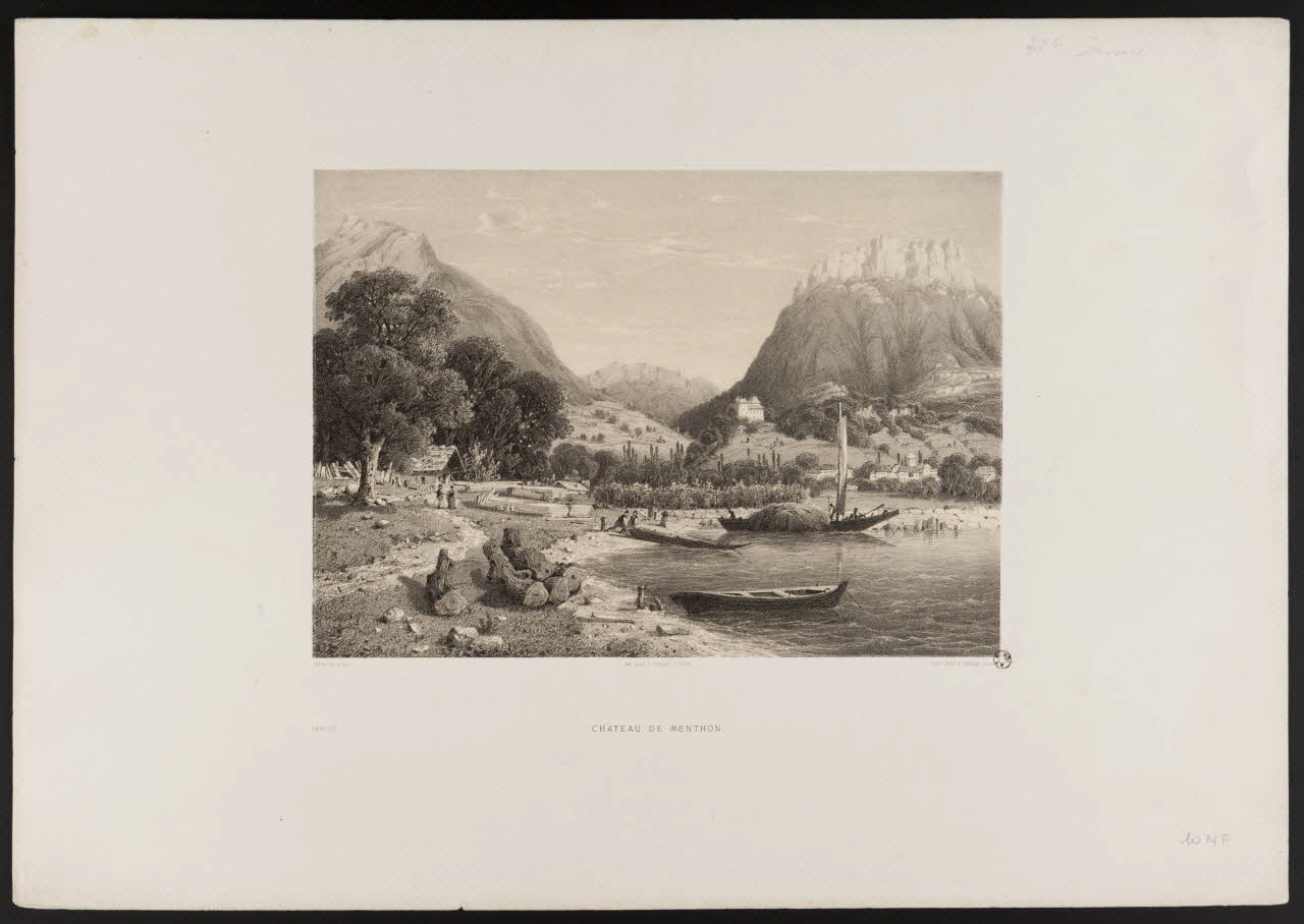 estampe CHÂTEAU DE MENTHON. 1966.10.23 Photo