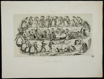 Gellé Paul ; Conte ; Robin et Cie estampe POITOU  Noce villageoise 1844 1966.10.27 Photo
