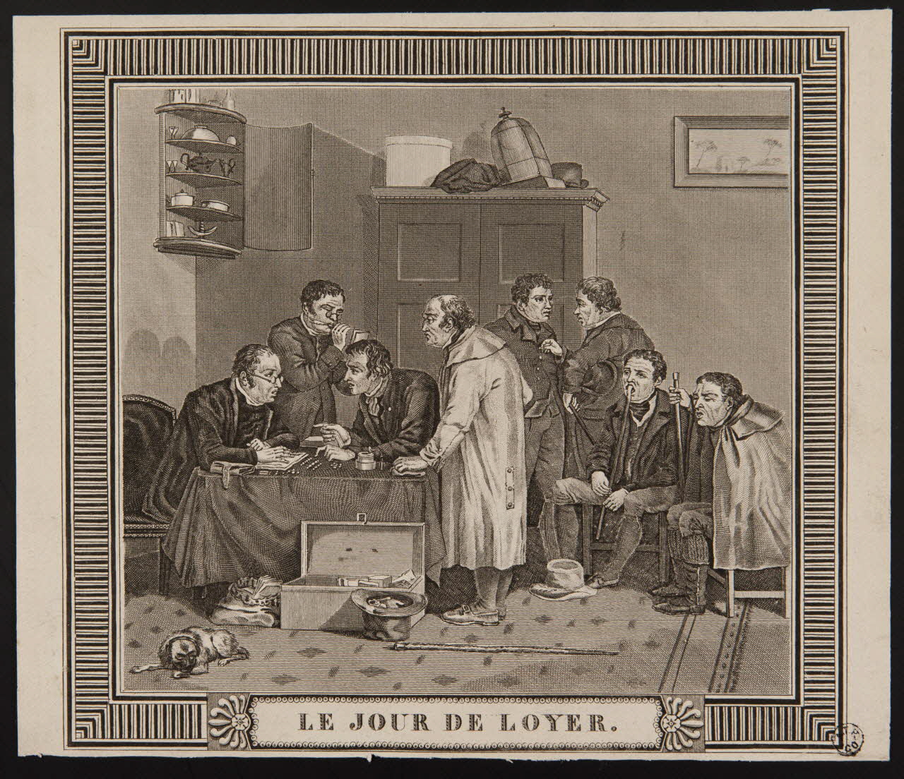 estampe LE JOUR DE LOYER. 1966.10.31 Photo