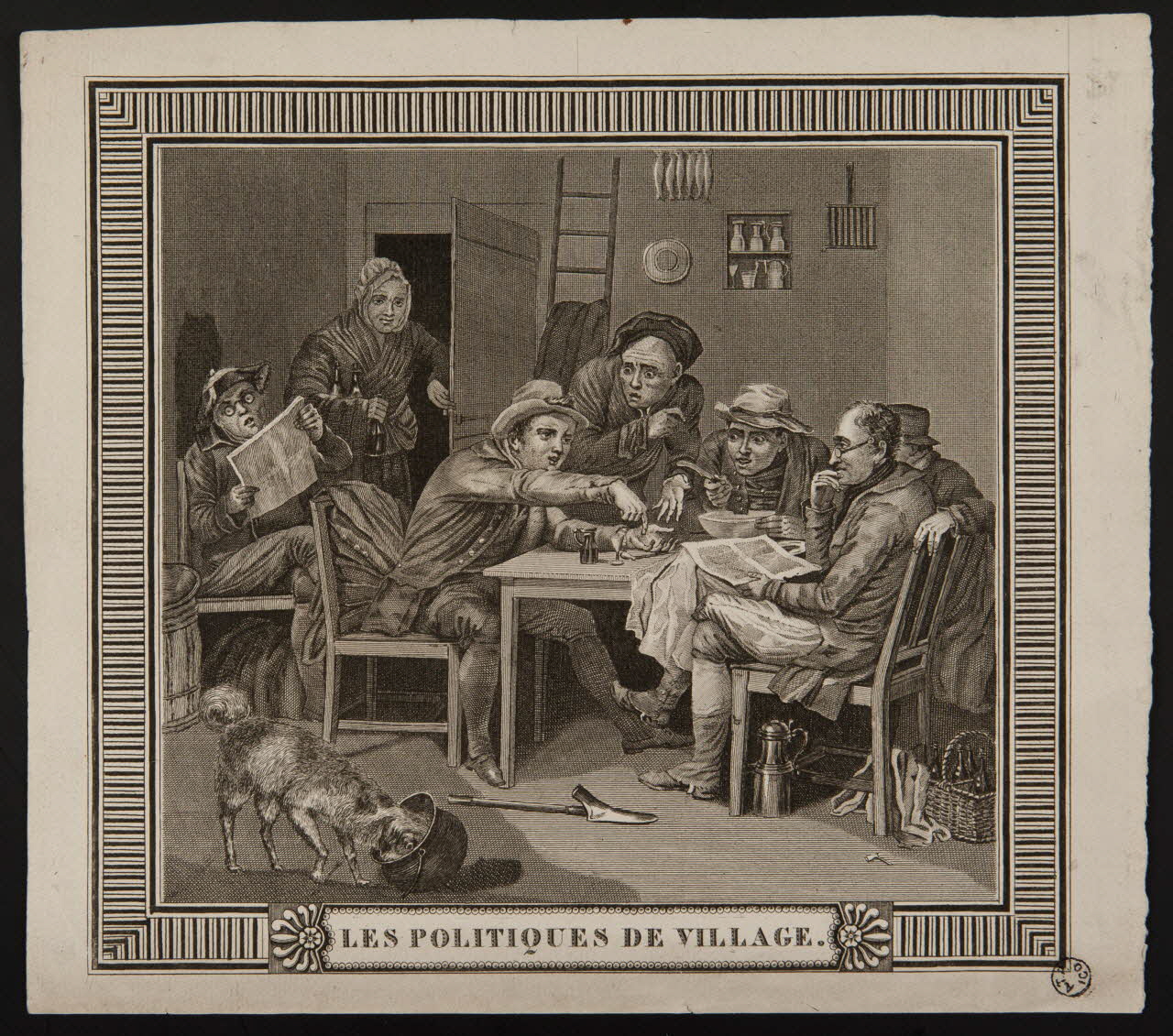 estampe LES POLITIQUES DE VILLAGE. 1966.10.32 Photo