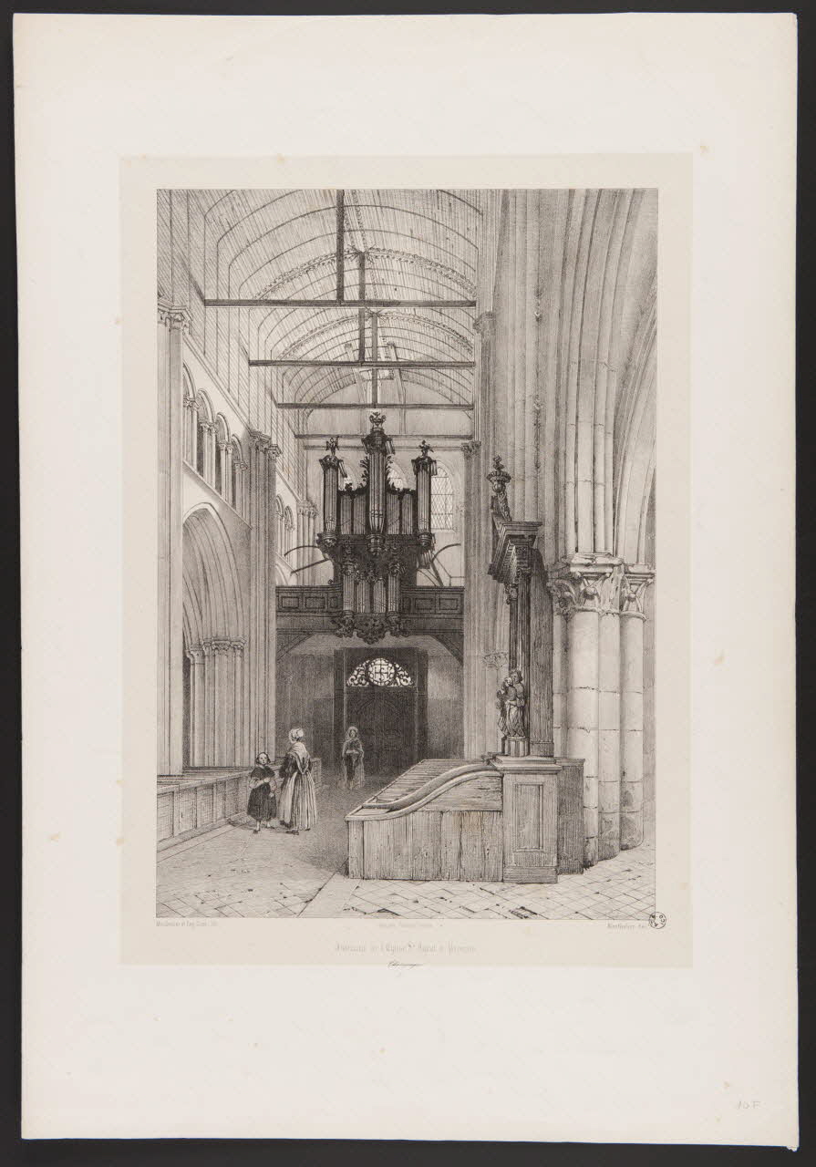 estampe Intérieur de l'Eglise St. Ayoul à Provins 1966.10.47 Photo