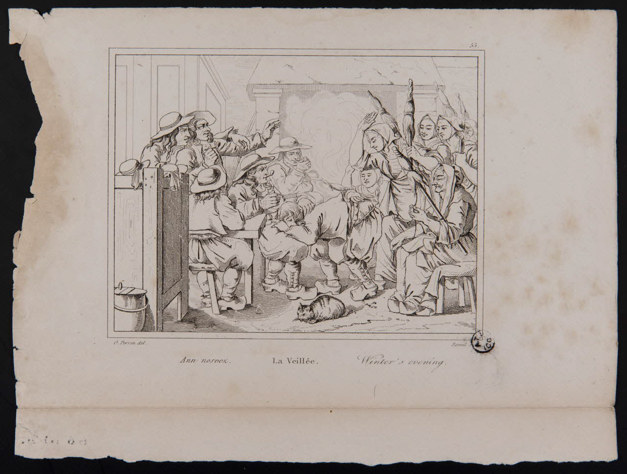 estampe La Veillée. 1966.10.8 Photo