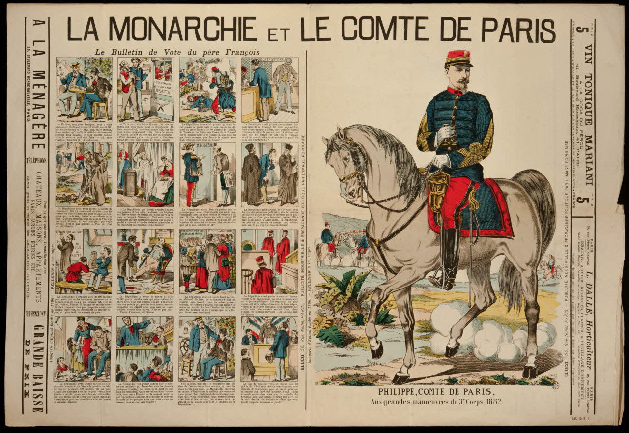 estampe LA MONARCHIE ET LE COMTE DE PARIS 1966.113.8.2 Photo