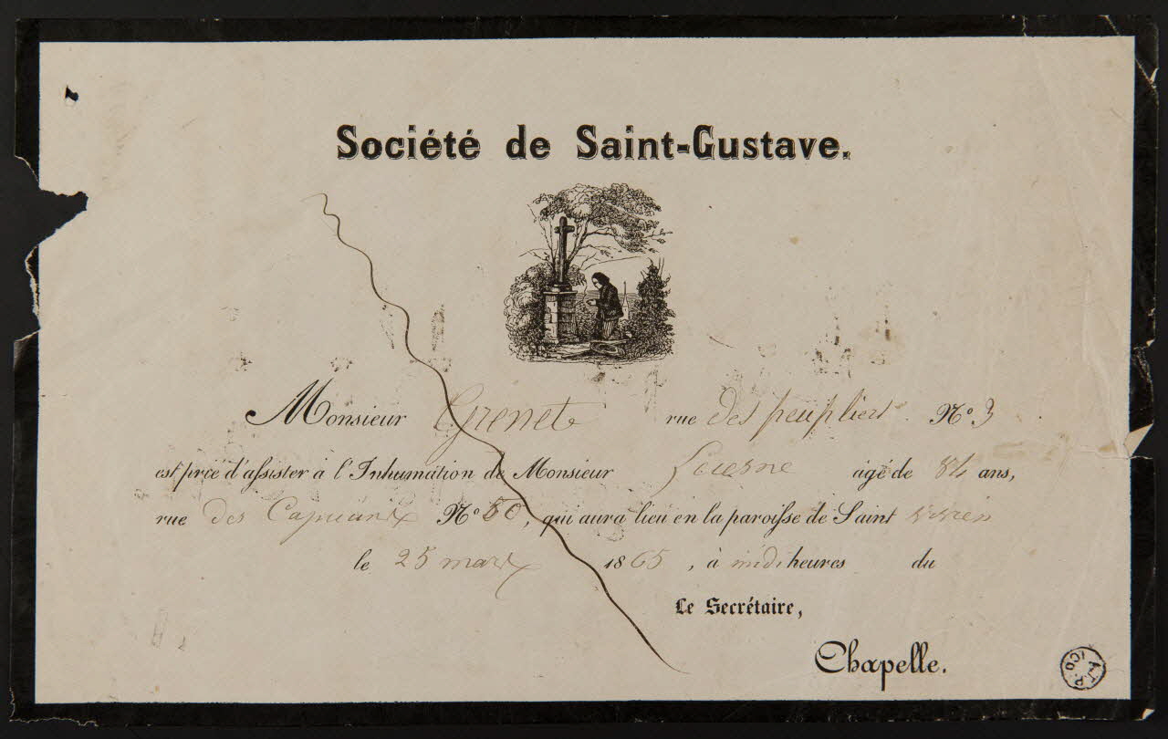 estampe Société de Saint-Gustave. 1966.17.33 Photo