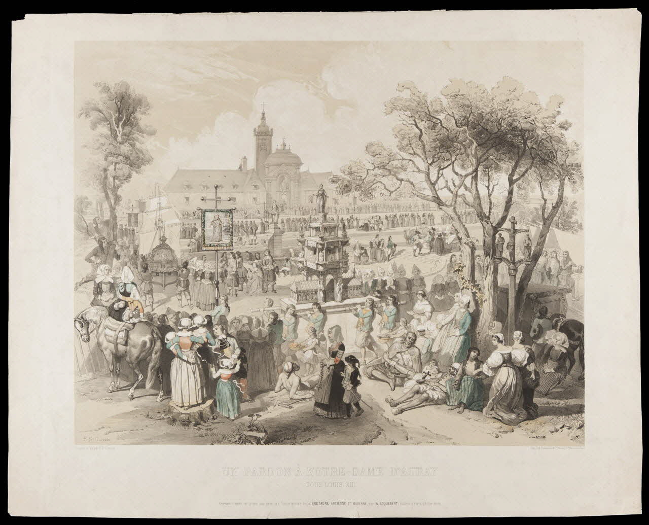 estampe UN PARDON A NOTRE-DAME D'AURAY 1966.27.1 Photo