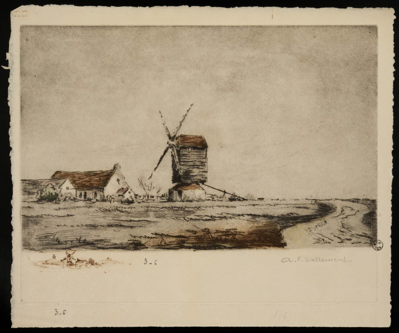 estampe Moulin de Sologne 1966.35.30 Photo