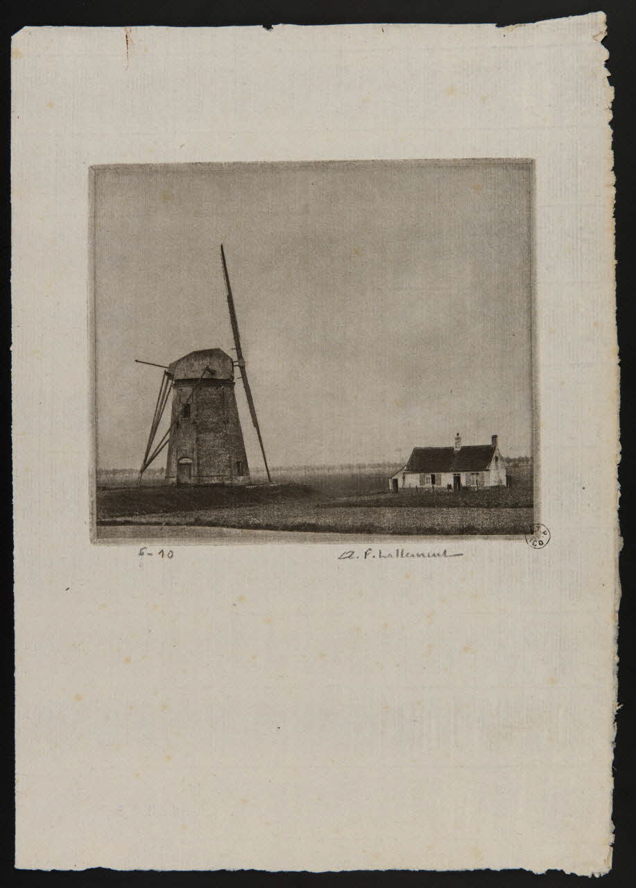 estampe Moulin à vent du Nord de la France 1966.35.55 Photo