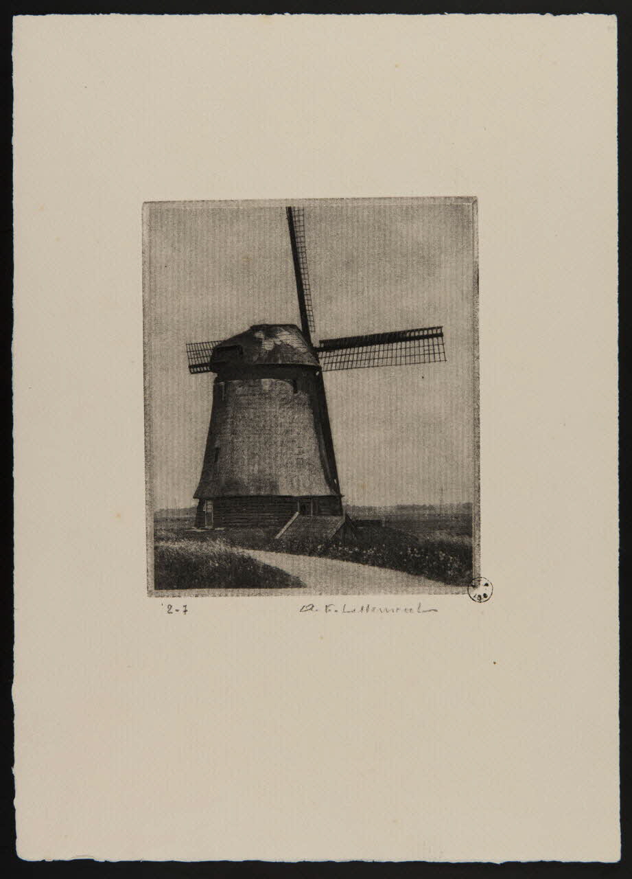 estampe Moulin à vent Hollandais 1966.35.83 Photo