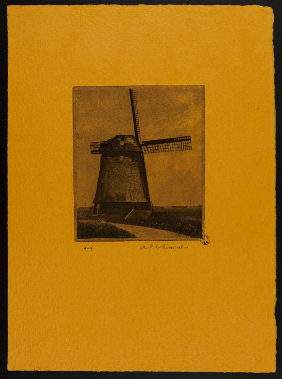 estampe Moulin à vent en Hollande 1966.35.84 Photo